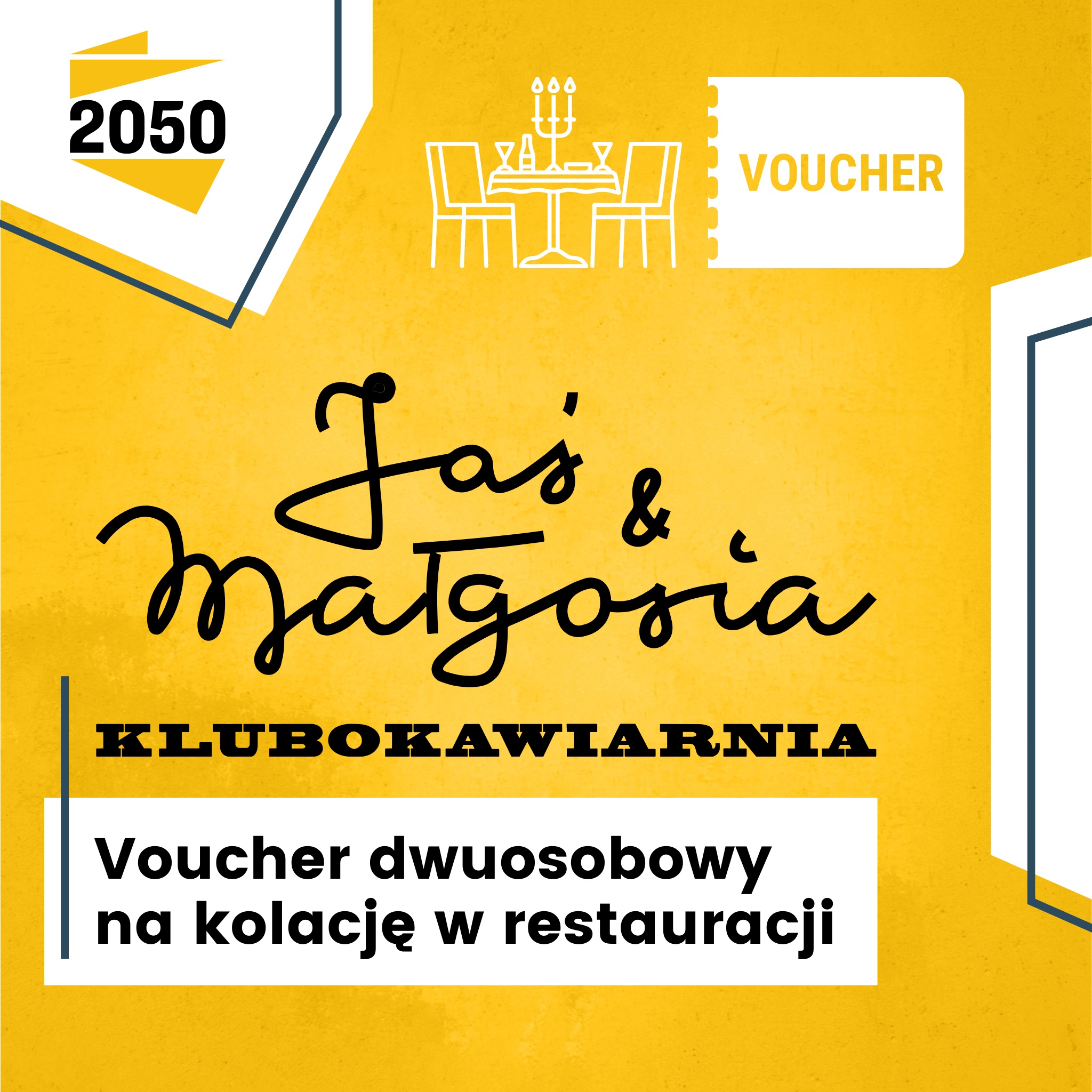 Dwa dwuosobowe zaproszenia na kolację do restauracji Jaś i Małgosia w Warszawie, al. Jana Pawła II 57.