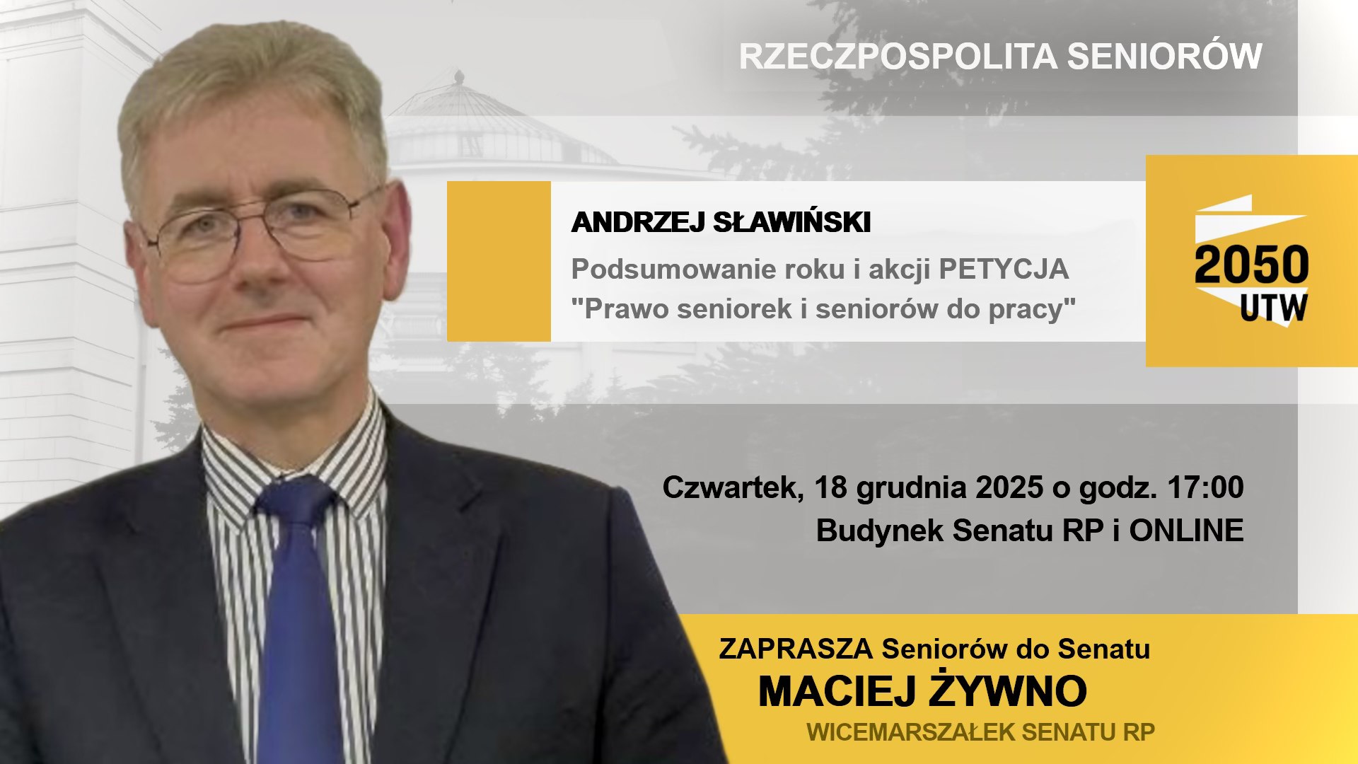 Zdjęcie: Zapraszamy na spotkanie opłatkowe Klubów Seniora 2050!
